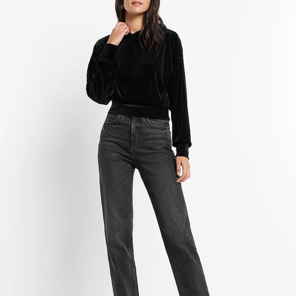 Express Velvet Banded Bottom Hoodie - NWT 🤩 - Picture 3 of 9